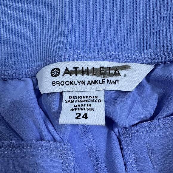 Athleta Brooklyn Ankle Pant Violet Periwinkle Women's Size 24 New With Tags - Picture 5 of 12